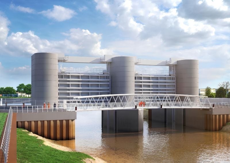 Bridgwater Tidal Barrier scheme site visit