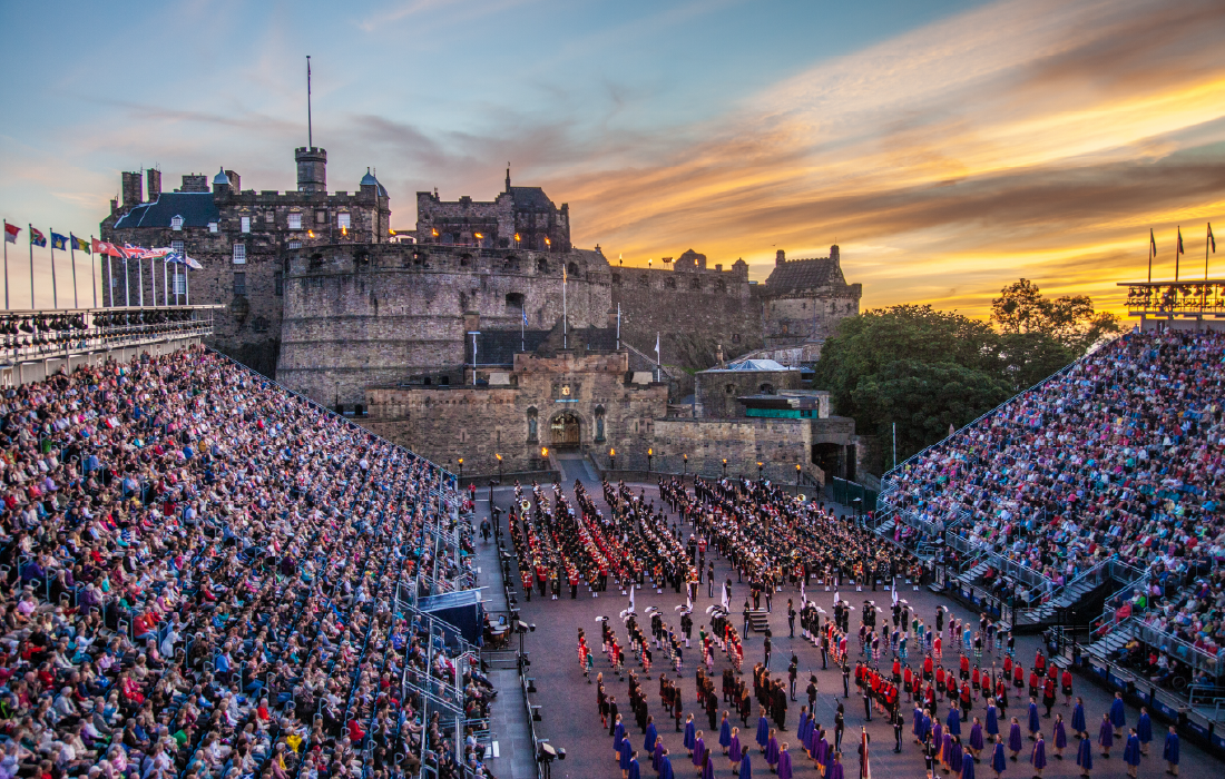 a stunning view of the castle while watching the tattoo
