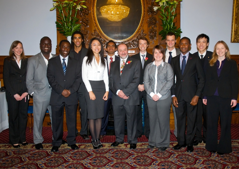 Fang Fang (centre-left) was an ICE President's Future Leader (then President's Apprentice) under Paul Jowitt (centre-right) from 2009-2010. Image credit: ICE