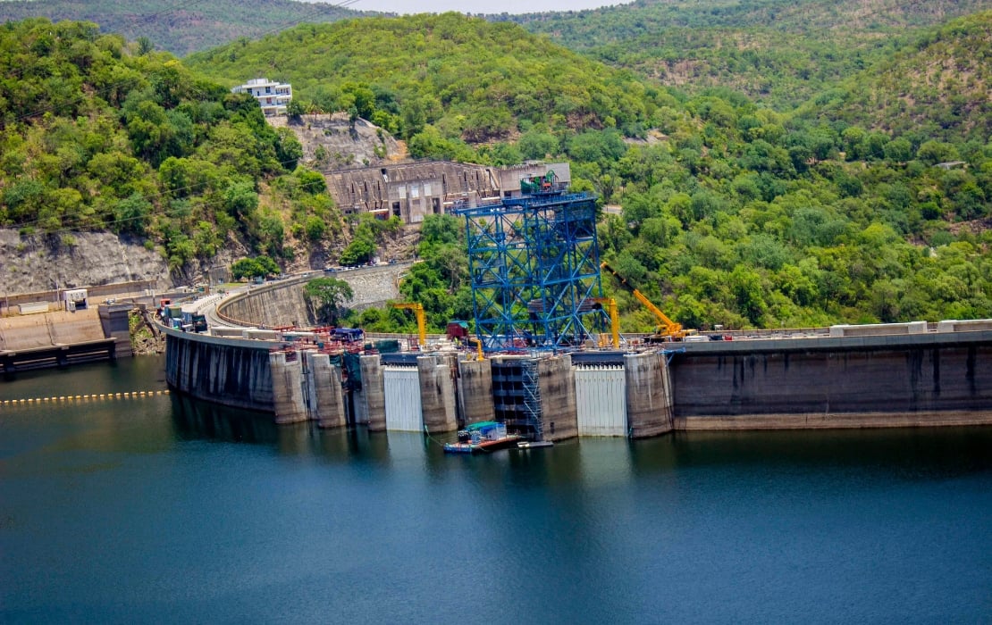 view of water level at kariba dam