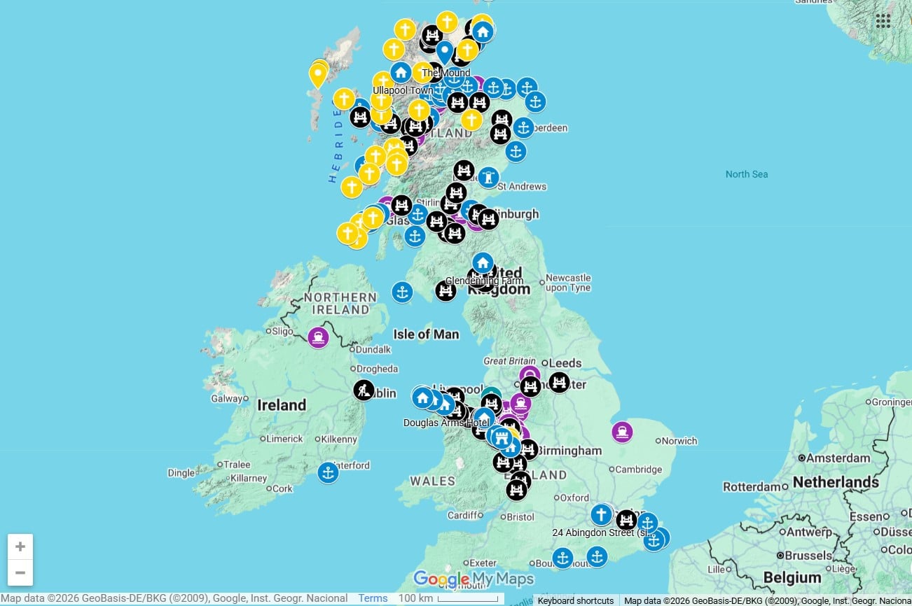 Map of Telford historical works