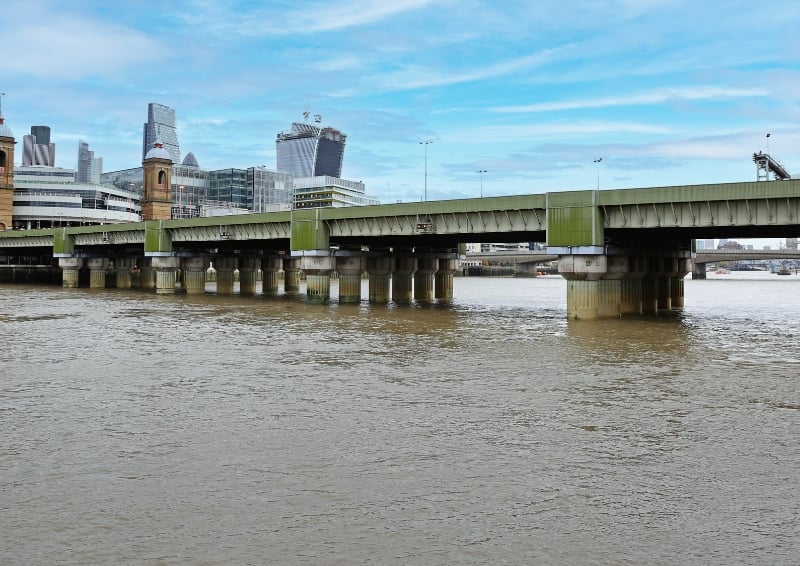 The Cannon Street Railway Bridge in London, UK. Image credit: Shutterstock