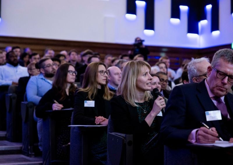 The finalists' presentations were followed by an engaging Q&amp;A session. Image credit: Tom Hampson/Visual Eye
