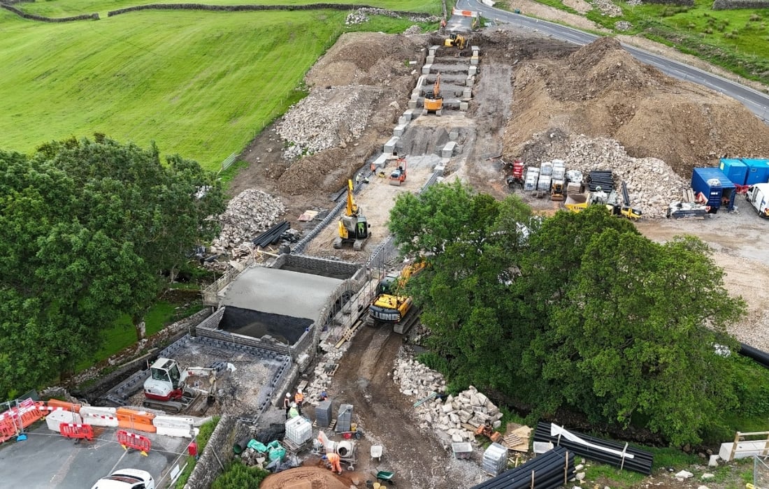 new arch and stepped foundations