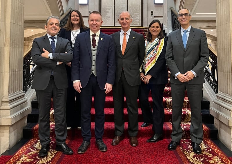 ICE and CICCP representatives at the event in December, including their respective presidents, David Porter (third from left) and Luis Villarroya (third from right). Image credit: ICE