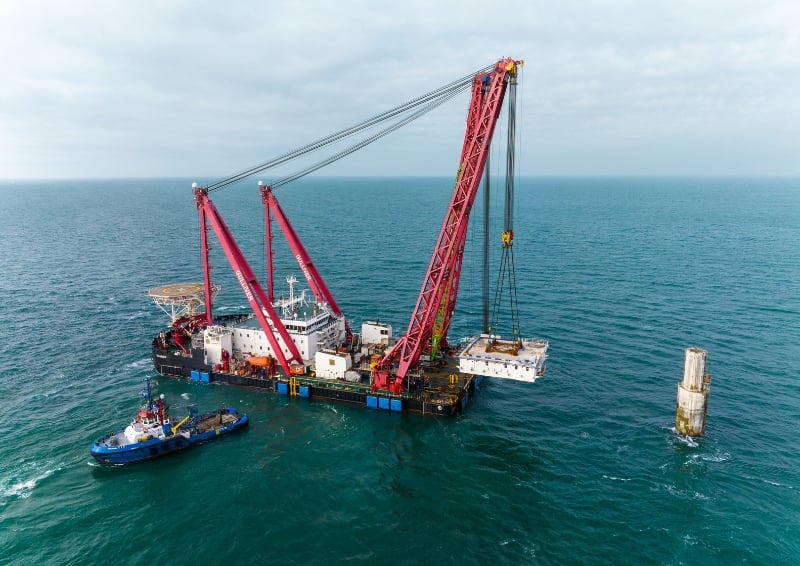 The large project award went to the Royal Sovereign Lighthouse Decommissioning. Image credit: Herbosch-Kiere