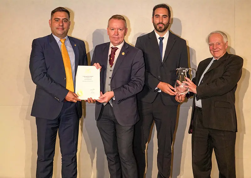 Chris Binnie Award winners: Prof Juan Carlos Santamarta, César Paradinas Blázquez, Prof Noelia Cruz Pérez