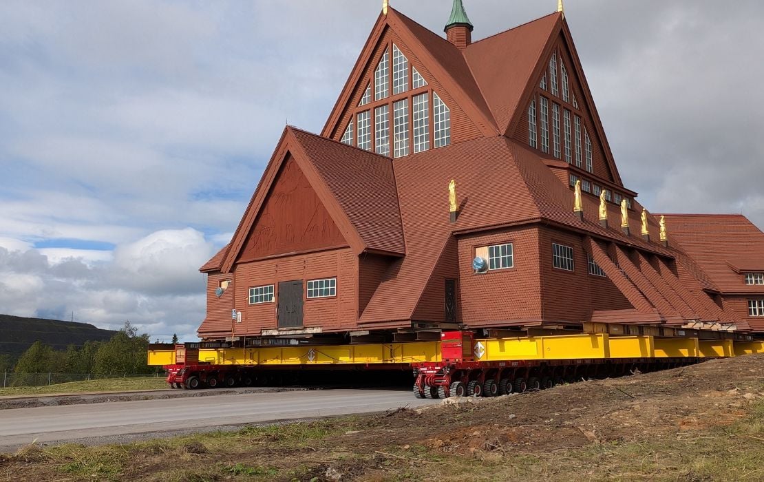 transporting kiruna church