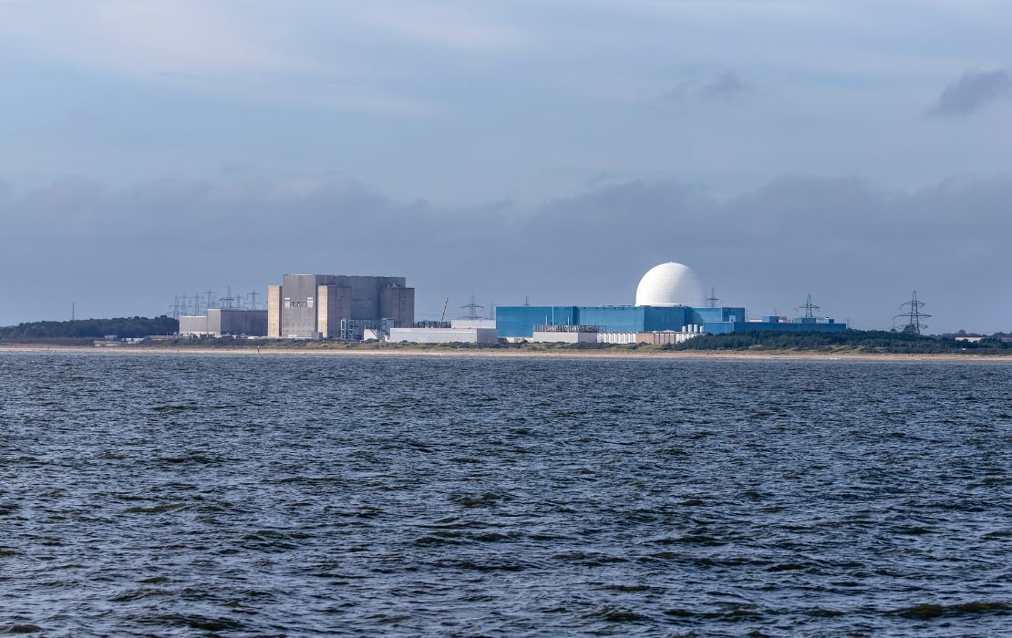 sizewell b over water
