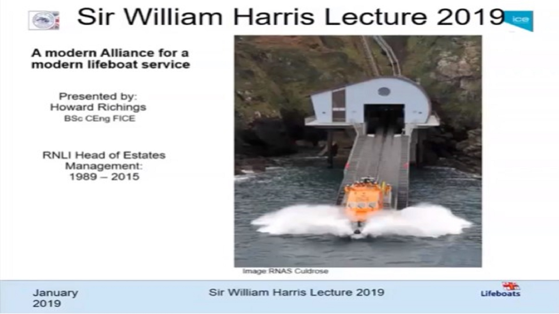 Sir William Harris Lecture - A Modern Alliance for a Modern Lifeboat  Service | Institution of Civil Engineers (ICE)