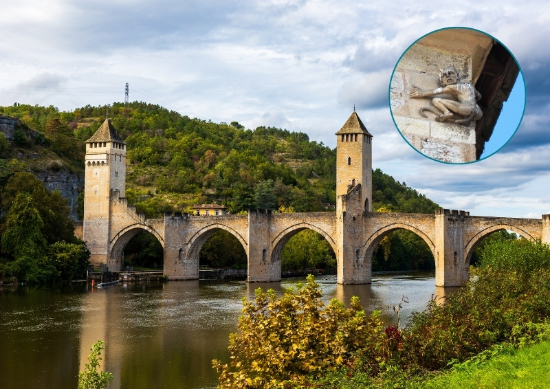 Pont Valentré in France has an imp perched on one of its towers. Image credit: Shutterstock