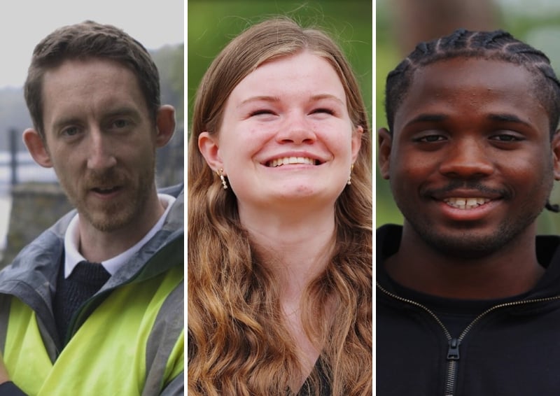 L-R: Phillip Turnbull, Erin Baker and Benedict Olori. Image credits: ICE