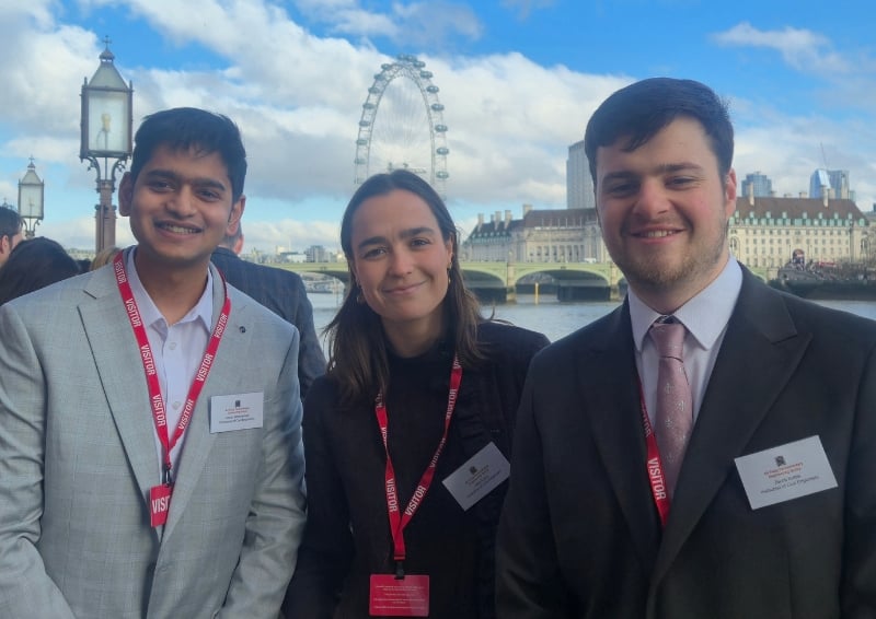 Aman with fellow Future Leaders attending an event at the House of Lords. Image credit: Aman Khandelwal