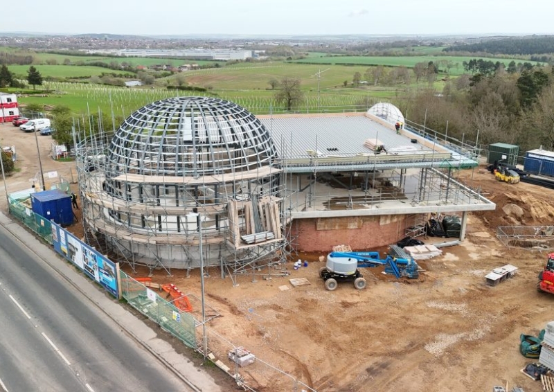 Sherwood Observatory under construction. Image credit: GF Tomlinson